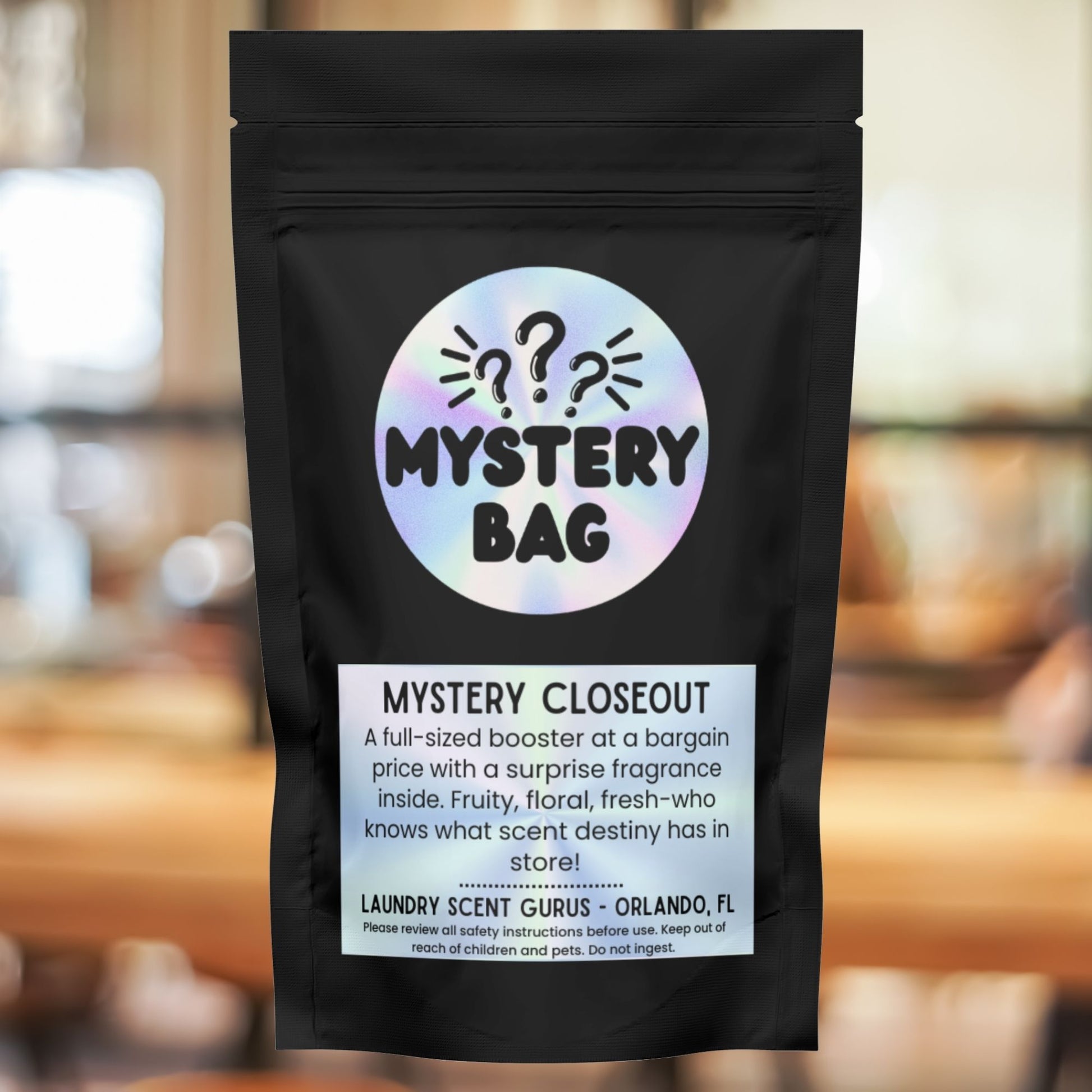 Mystery closeout laundry detergent bag