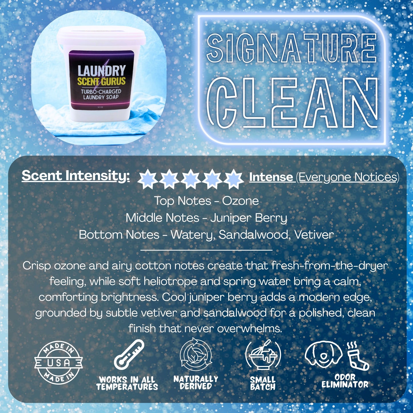 Extra-Fragrant Laundry Soap | 3lb Large Tub | Up to 64 Loads
