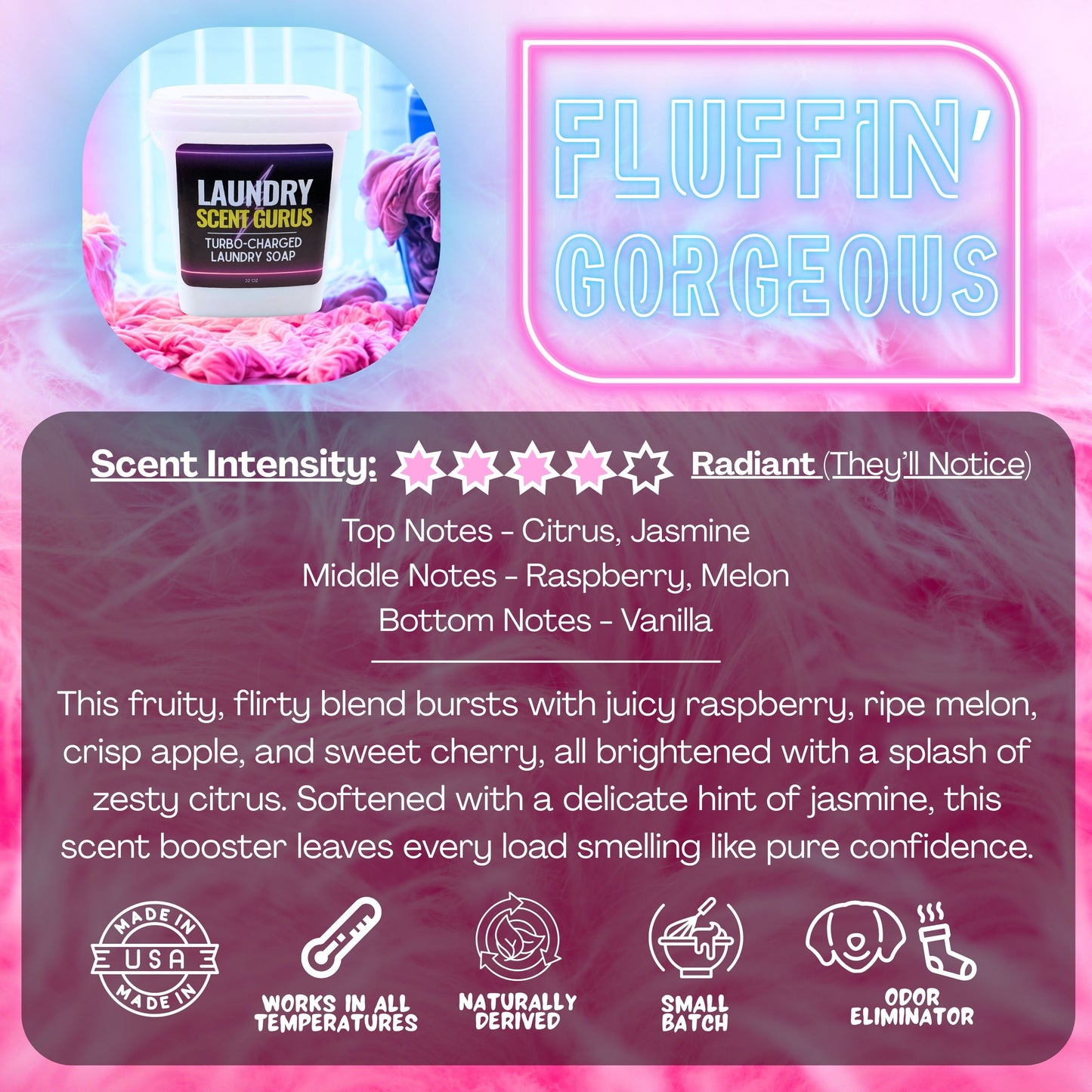 Extra-Fragrant Laundry Soap | 3lb Large Tub | Up to 64 Loads