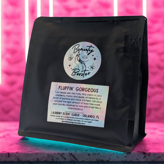 Fluffin Gorgeous Laundry Booster Packaging